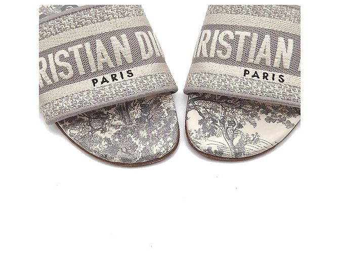 Dior Tweed Slipper Grau - Ansicht 4