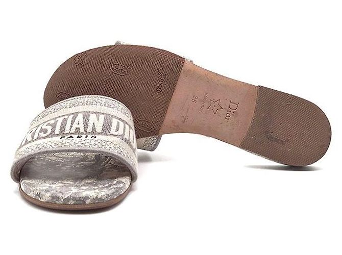 Dior Tweed Slipper Grau - Ansicht 6