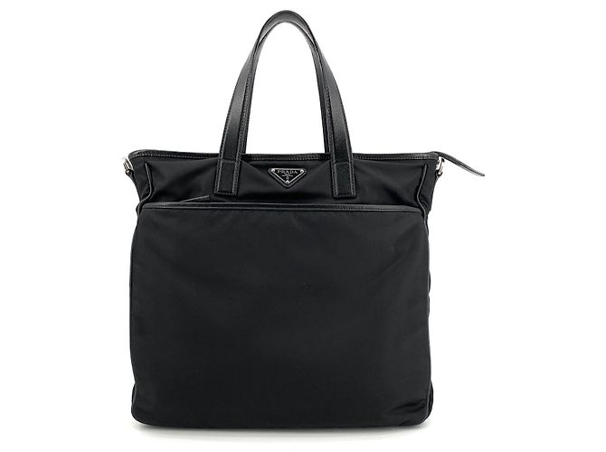 Prada Borsa Tote e Borsa a Tracolla in Nylon con Logo Triangolare - vista 10