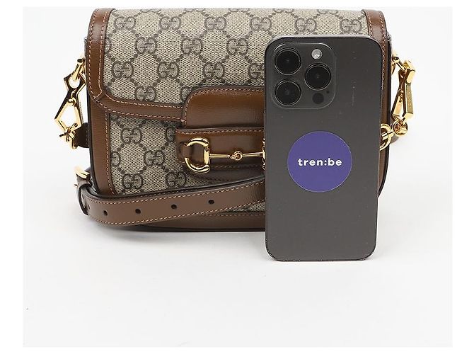 Gucci Mini Borsa Horsebit Marrone - vista 10