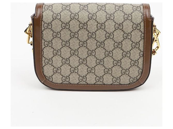 Gucci Mini Borsa Horsebit Marrone - vista 4
