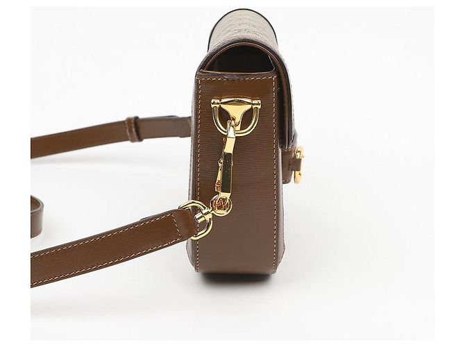 Gucci Mini Borsa Horsebit Marrone - vista 5