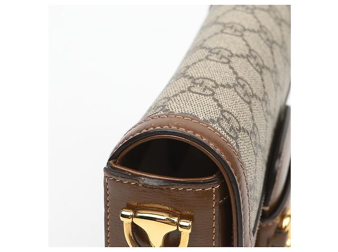 Gucci Mini Borsa Horsebit Marrone - vista 6