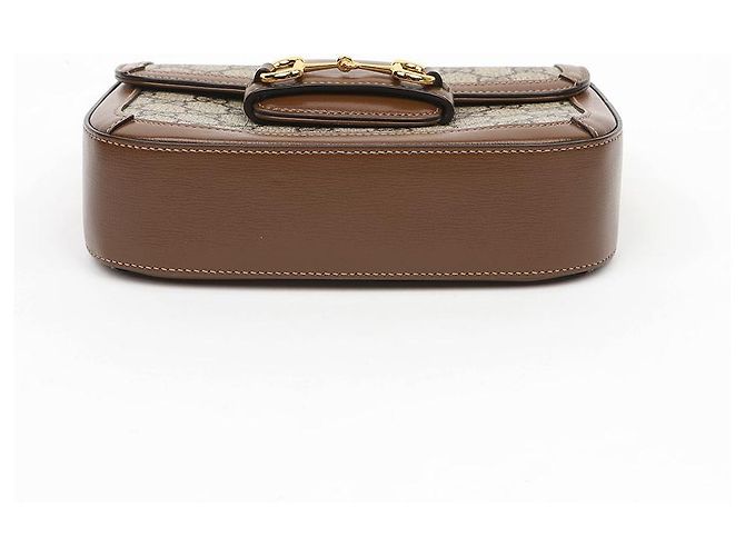 Gucci Mini Borsa Horsebit Marrone - vista 7