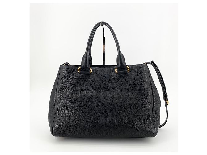 Prada Borsa Tote e Borsa a Tracolla in Vitello Daino - vista 8
