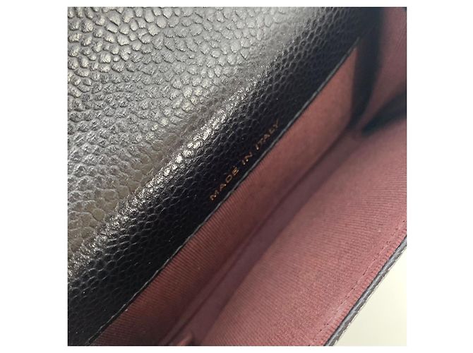 Chanel Tarjetero con solapa Classic Caviar dorado - vista 16