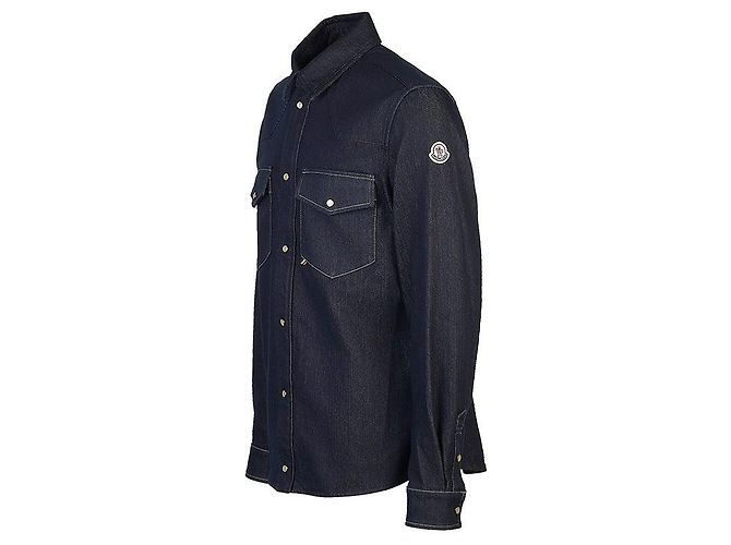 Moncler Giacca camicia in denim da uomo - vista 2