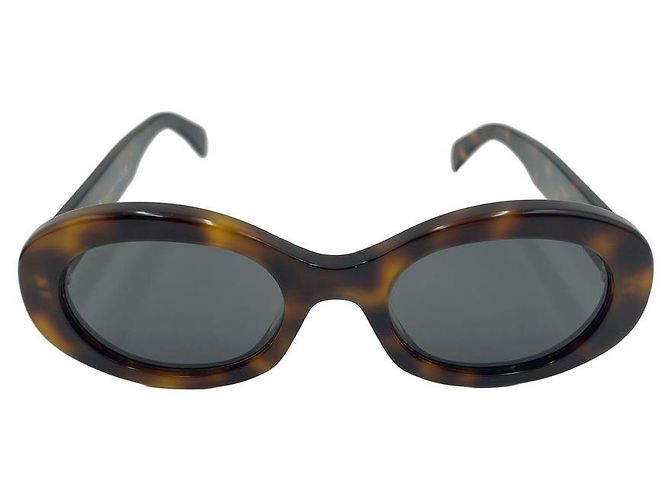 Céline Gafas de sol ovaladas de acetato Triomphe Havana Brown - vista 11
