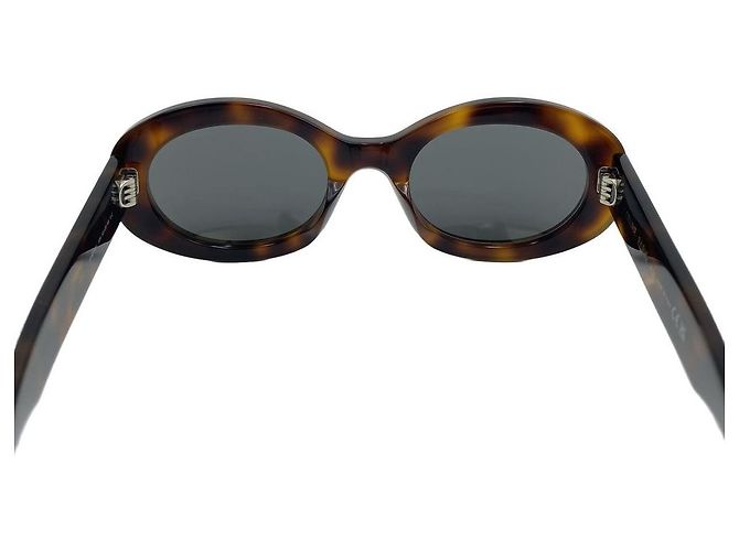Céline Gafas de sol ovaladas de acetato Triomphe Havana Brown - vista 5