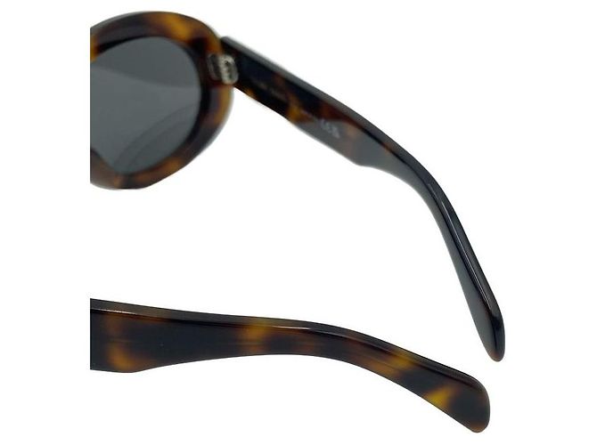 Céline Gafas de sol ovaladas de acetato Triomphe Havana Brown - vista 6