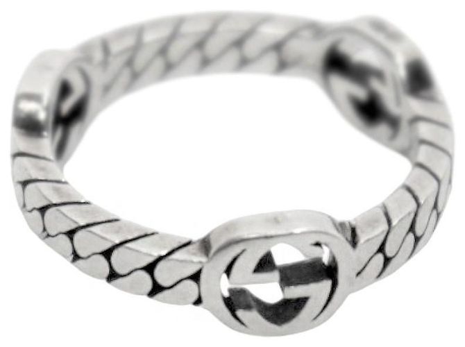 Gucci Anillo Entrelazado de Plata Talla - vista 2