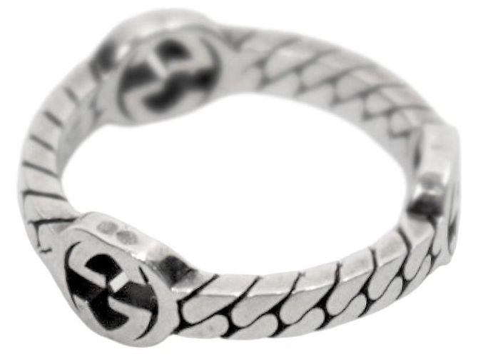 Gucci Anillo Entrelazado de Plata Talla - vista 4