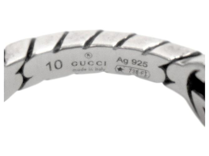 Gucci Anillo Entrelazado de Plata Talla - vista 6