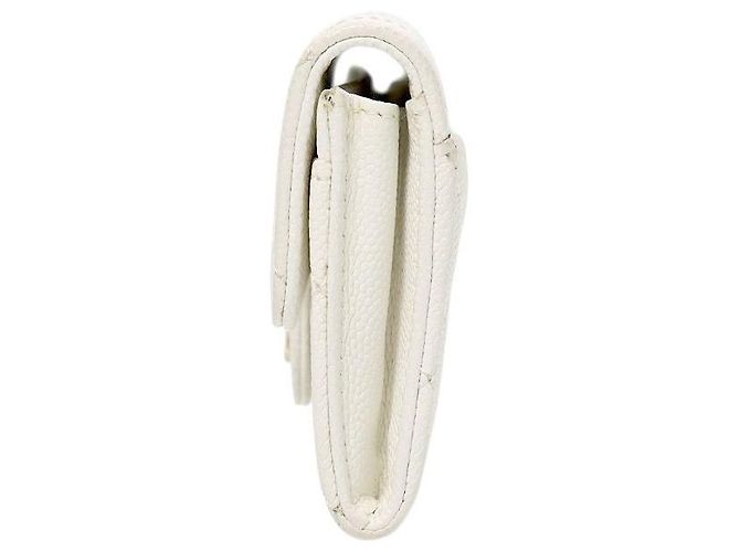 Chanel Tarjetero Classic de Caviar blanco - vista 2