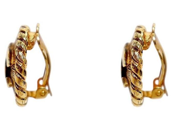 Chanel Orecchini rotondi CC Gold - vista 2