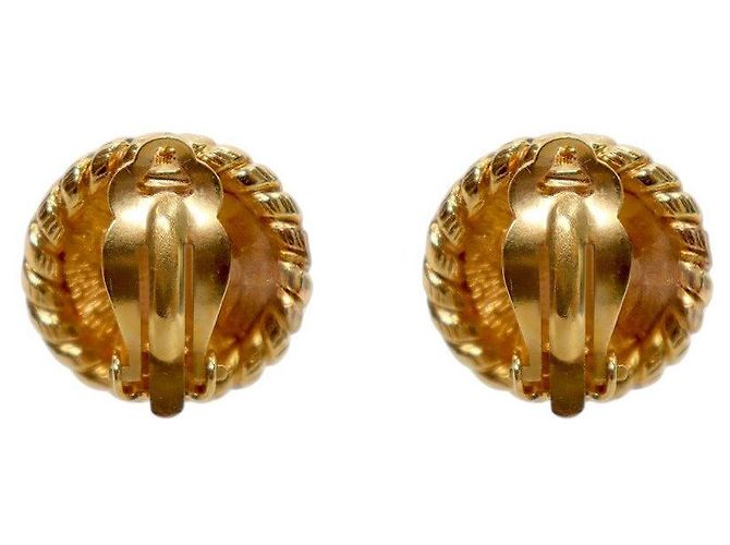 Chanel Orecchini rotondi CC Gold - vista 3