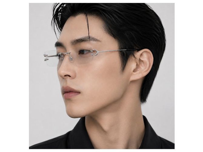 Cartier Gafas Deco Rimless Silver - vista 10