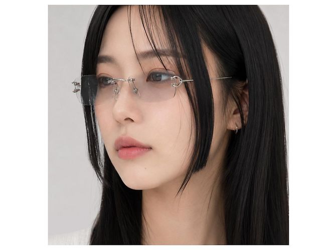 Cartier Gafas Deco Rimless Silver - vista 9