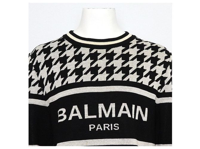 Balmain Strickpullover mit Hahnentritt-Karo für Herren - Ansicht 2