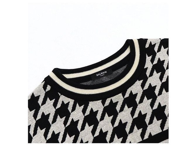 Balmain Strickpullover mit Hahnentritt-Karo für Herren - Ansicht 5