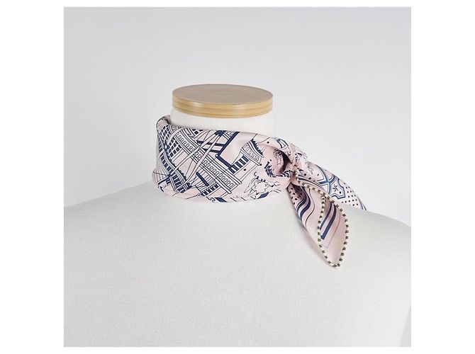 Foulard di seta Hermès Twilly Rosa - vista 10