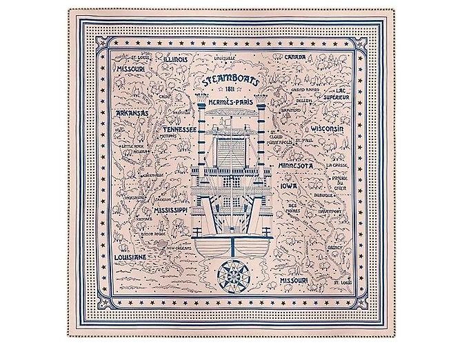 Foulard di seta Hermès Twilly Rosa - vista 2