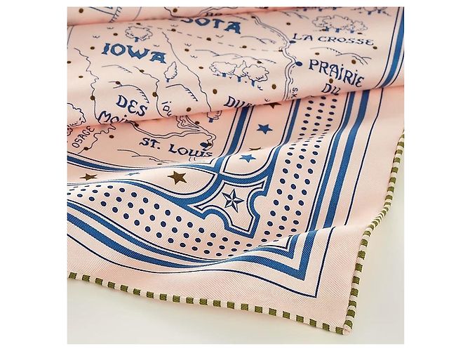 Foulard di seta Hermès Twilly Rosa - vista 3