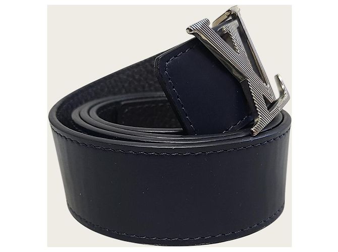 Louis Vuitton Navy Leather Reversible Belt - view 3