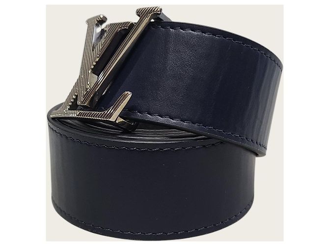 Louis Vuitton Navy Leather Reversible Belt - view 4