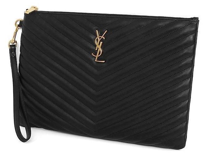 Autre Marque Borsa a pochette Cassandra Monogram Matelasse Gold Medium - vista 4