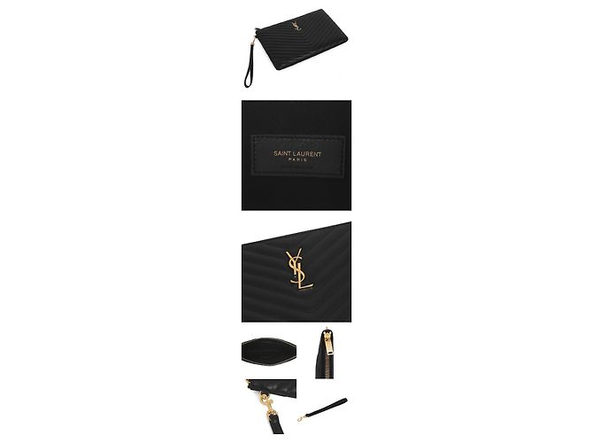 Autre Marque Borsa a pochette Cassandra Monogram Matelasse Gold Medium - vista 7