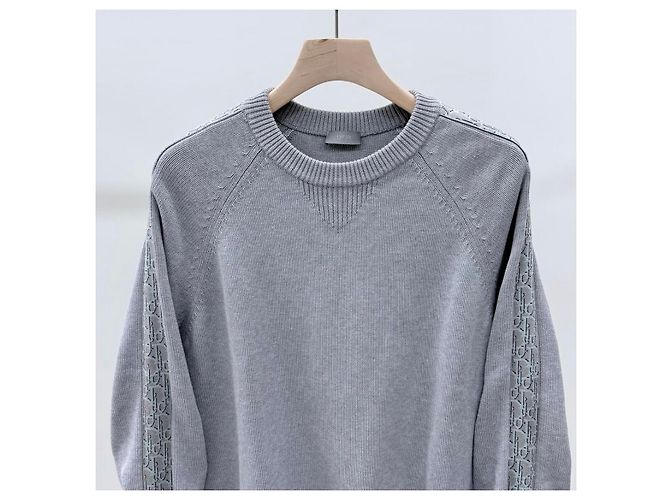 Dior Strickpullover mit Oblique-Einsatz Grau - Ansicht 2