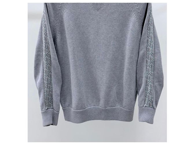 Dior Strickpullover mit Oblique-Einsatz Grau - Ansicht 3