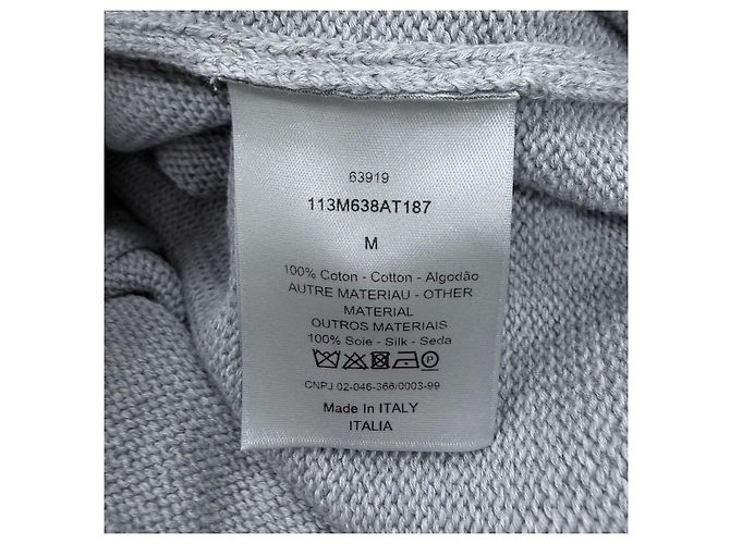 Dior Strickpullover mit Oblique-Einsatz Grau - Ansicht 6