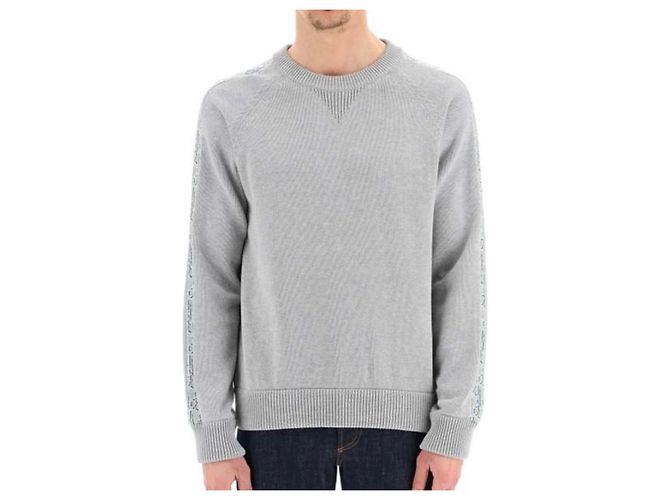 Dior Strickpullover mit Oblique-Einsatz Grau - Ansicht 7