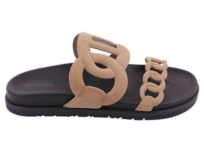 Sandali Hermès Extra Beige Gobi Capra Scamosciata - vista 10
