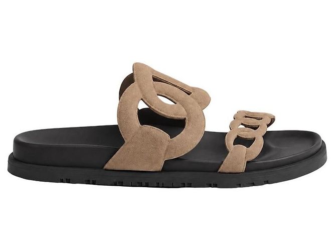 Sandali Hermès Extra Beige Gobi Capra Scamosciata - vista 5