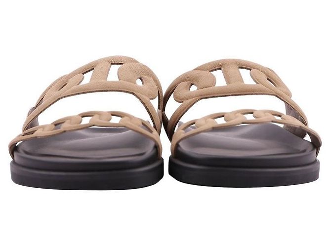 Sandali Hermès Extra Beige Gobi Capra Scamosciata - vista 8