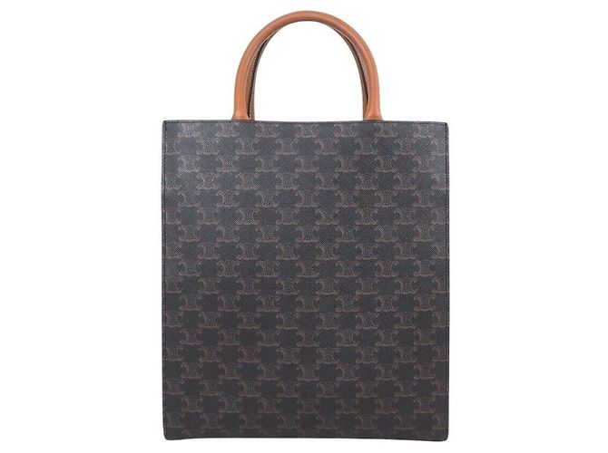 Céline Borsa Verticale Piccola in Tela Triomphe - vista 2