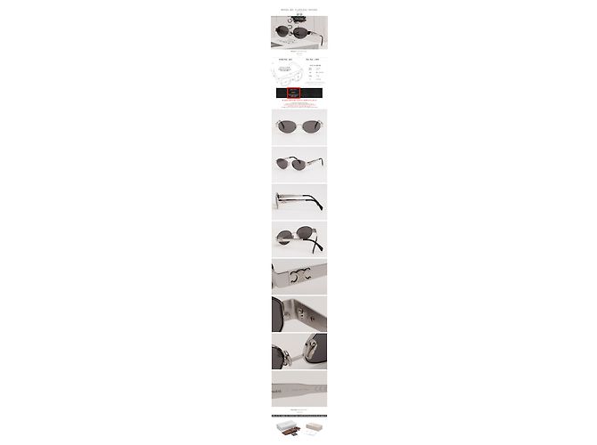 Céline Triomphe Metall Sonnenbrille Luxus Oval Silber Mode - Ansicht 5