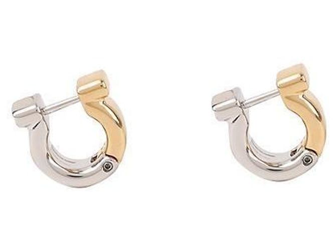 Orecchini Salvatore Ferragamo Gancini Oro Argento - vista 5