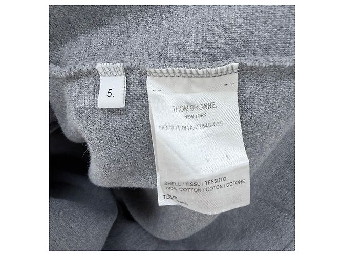 Thom Browne Strickhemdjacke aus Baumwolle Grey - Ansicht 7