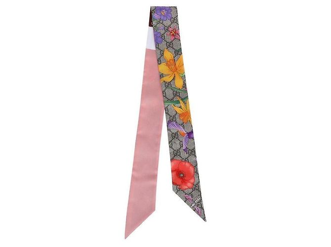Gucci Nœud de cou en soie à imprimé floral - vue 3