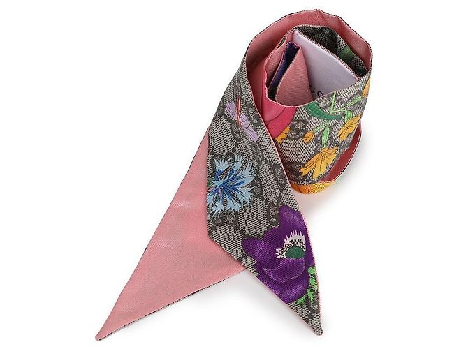 Gucci Nœud de cou en soie à imprimé floral - vue 4