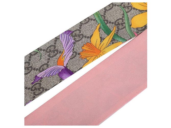 Gucci Nœud de cou en soie à imprimé floral - vue 6
