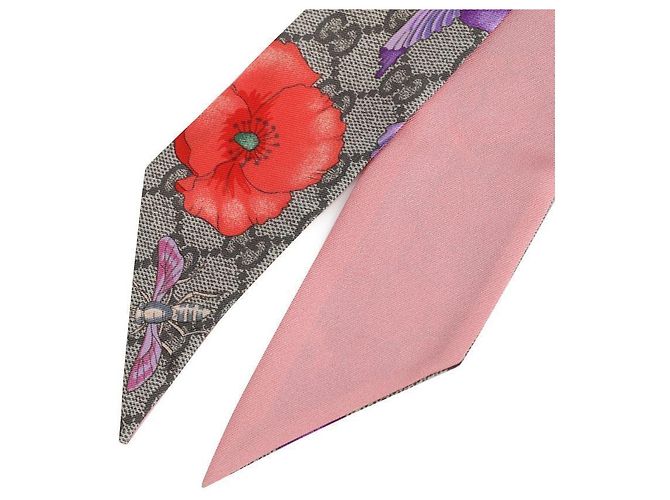 Gucci Nœud de cou en soie à imprimé floral - vue 7