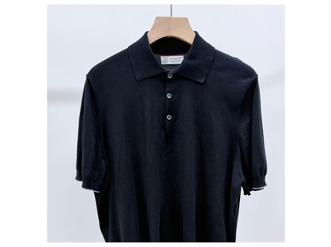Brunello Cucinelli Baumwoll-Poloshirt mit kurzen Ärmeln - Ansicht 2