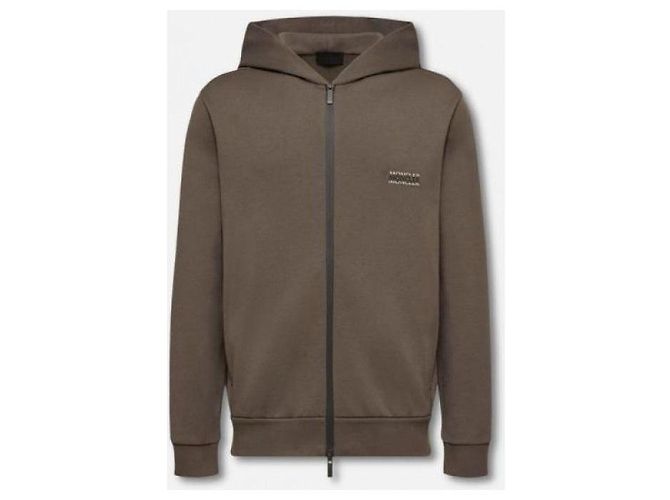 Moncler Felpa con cappuccio e zip in pile di cotone - vista 4