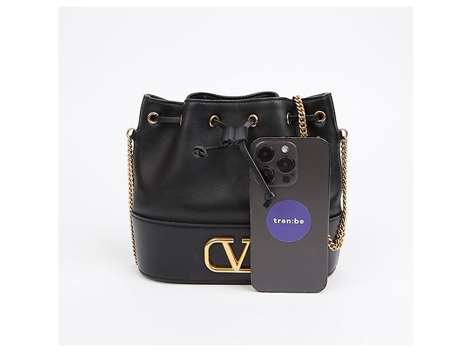 Valentino Borsa a secchiello a spalla con catena logo - vista 10
