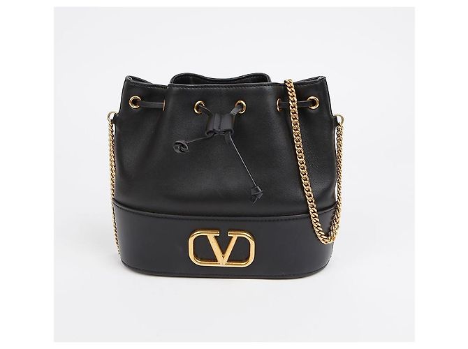 Valentino Borsa a secchiello a spalla con catena logo - vista 2